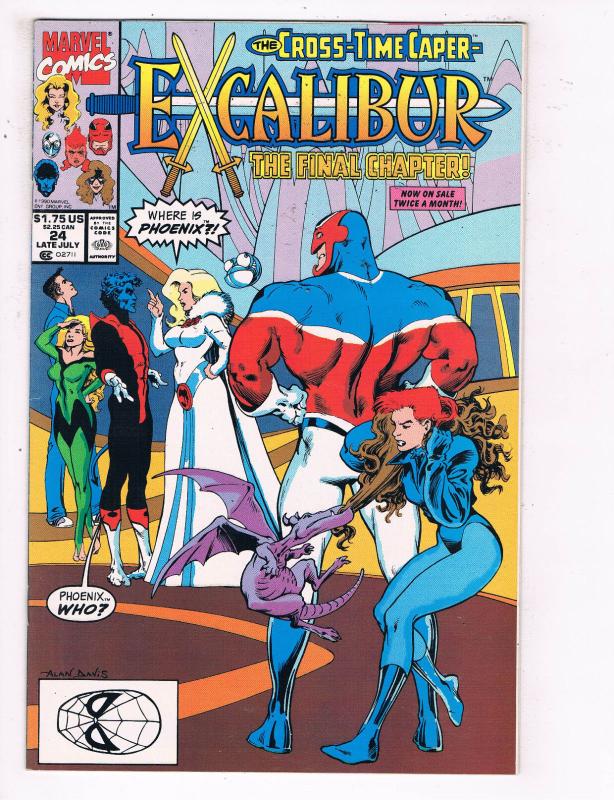 Excalibur #24 VF Marvel Comics Comic Book X-Men Kitty Pryde July 1990 DE24