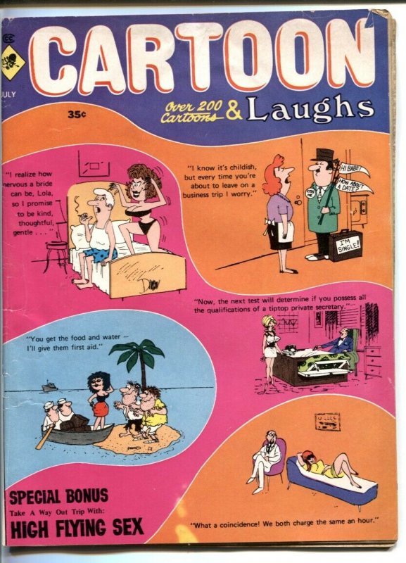 Cartoon & Laughs July 1970- Pussycat- gag magazine VG