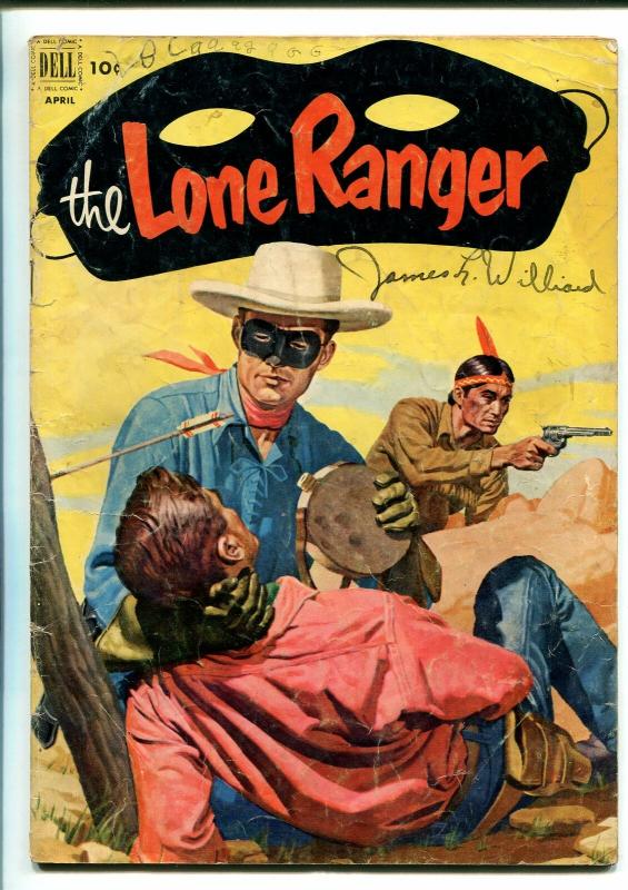 LONE RANGER #46-1952-DELL-WESTERN-RADIO-TV-SECRET IDENTITY-THRILLS-good