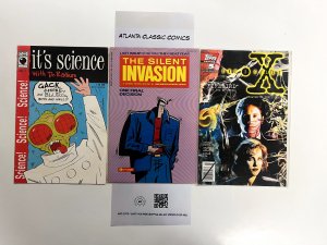 3 Indie Comics The X Files # 5+The Silent Invasion # 12+It's Science # 7 83 JS24