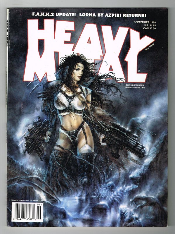 Heavy Metal Magazine September (1998)  Cover by Luis Royo