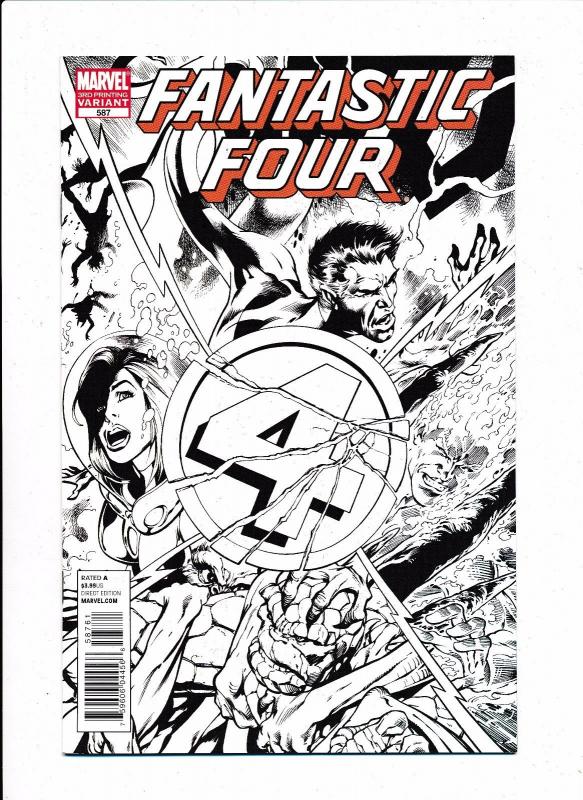 Fantastic Four #587D, 3rd Printing Variant -  Marvel Comics 2011 ~ NM (HX575)