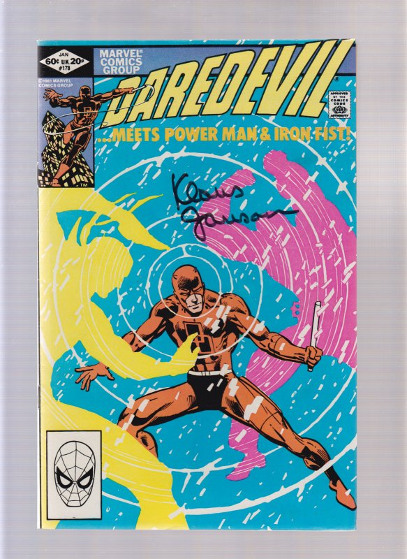 DAREDEVIL #178 - Miller/Janson - Signed by Klaus Janson (7.5/8.0) 1982