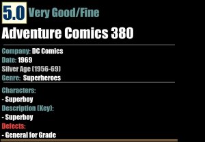 Adventure Comics 380 (1969) VG/FN 5.0 Superboy DC Comics