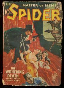 THE SPIDER DEC 1938 GGA RIVER BLOOD OF COVER STOCKBRIDG G