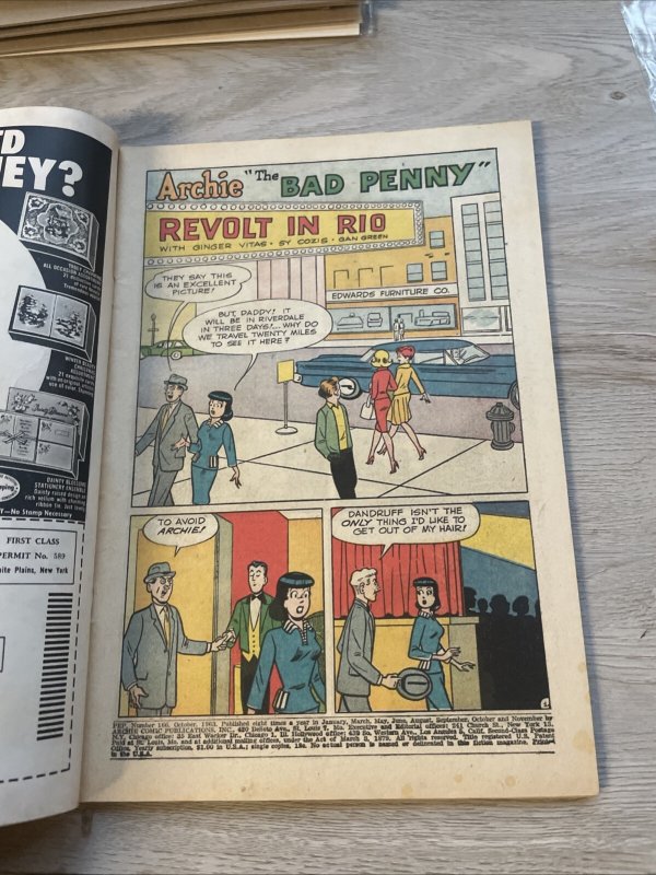 Pep Comics #166 1963 Archie