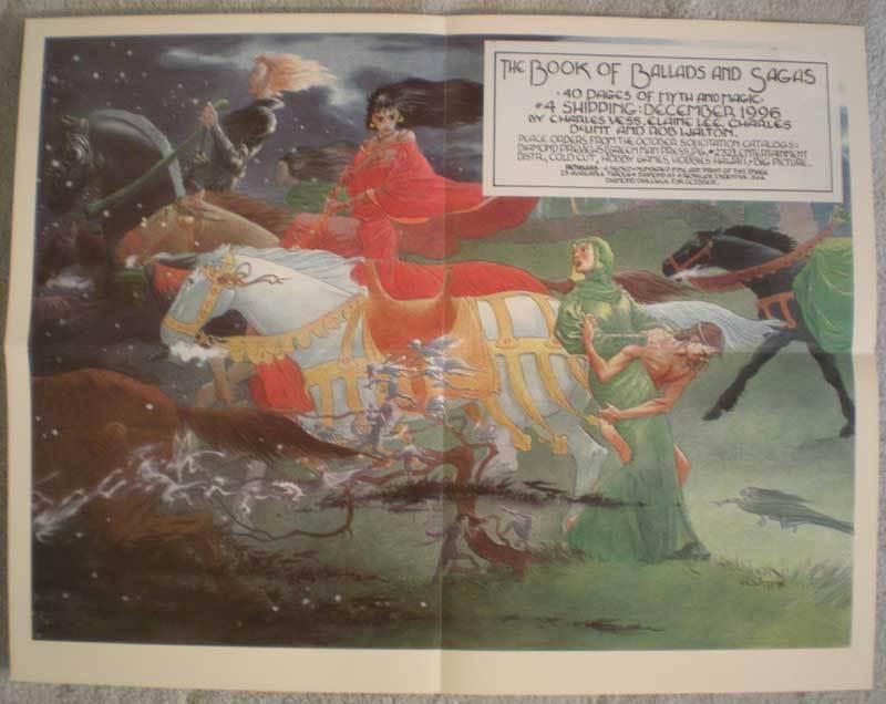 BOOKS of BALLADS & SAGAS Promo poster, Charles Vess, 1996, Unused 