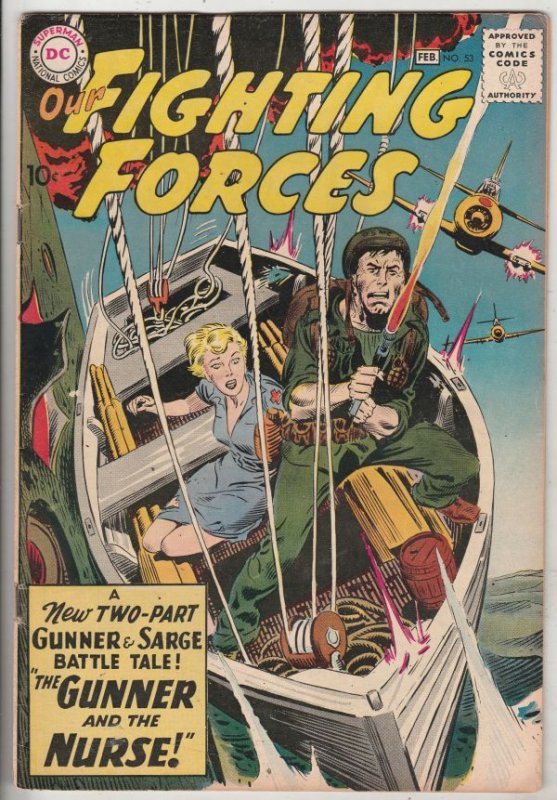 Our Fighting Forces #53 (Jan-60) VF/NM High-Grade Gunner and Sarge, Pooch