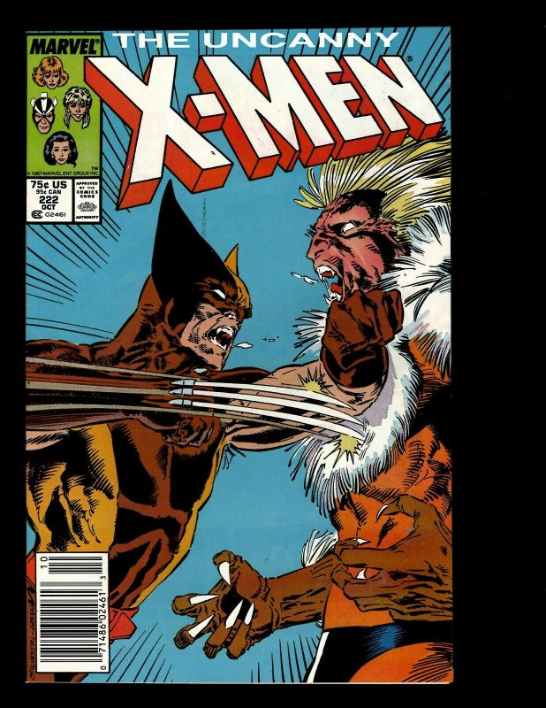Uncanny X-Men # 222 NM Marvel Comic Book Wolverine Sabretooth Storm Rogue GB4