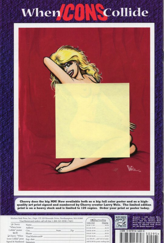 Cherry Poptart #19 (1998)Adult Comic Book Kitchen Sink Grade VF+ 8.5