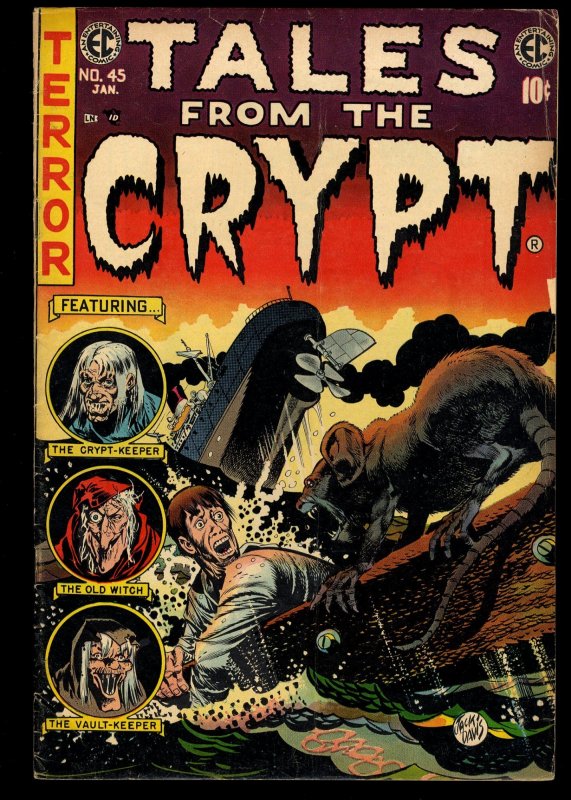 Tales From The Crypt 45 VG 4.0 Jack Davis Cover Art Precode Horror