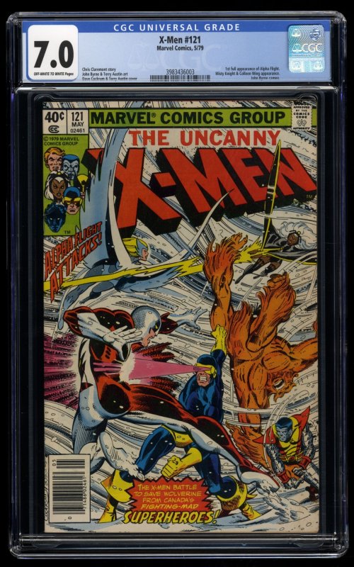 X-Men #121 CGC FN/VF 7.0 1st Full Alpha Flight! Misty Knight!