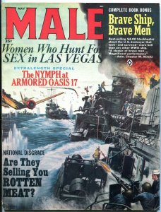 Male Magazine May 1965-LAS VEGAS VICE-WWII-CHARLES COPELAND ART VF 