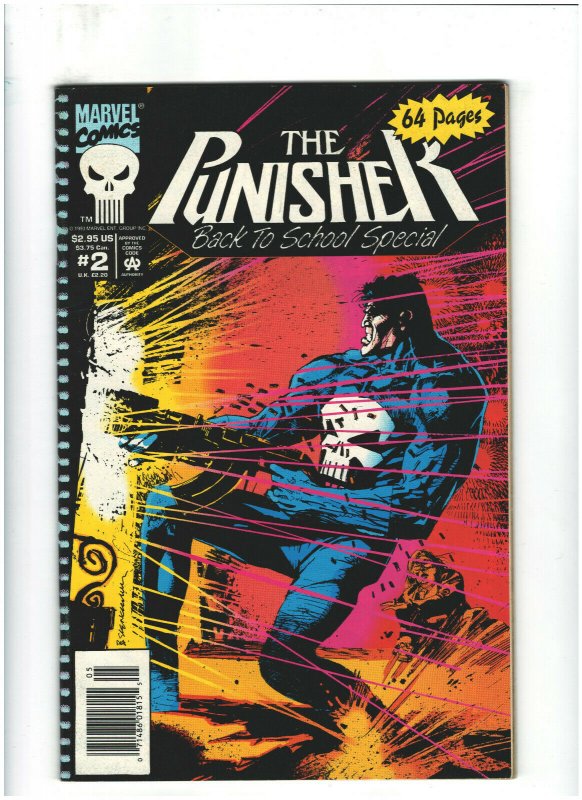 Punisher Back to School Special #2 VF 8.0 Newsstand Marvel Comics 1993