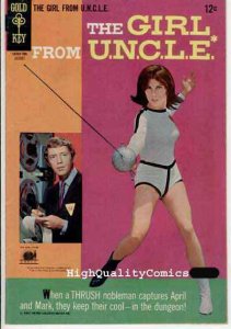 GIRL From UNCLE #4, Gold Key, McWilliams, Stephanie Powers, Fencing, 1967