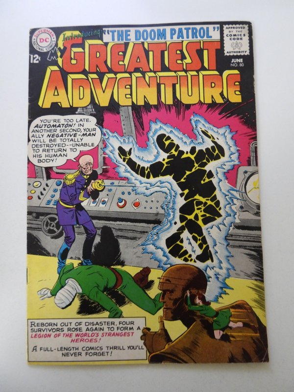 My Greatest Adventure #80 (1963) 1st appearance of Doom Patrol FN stains