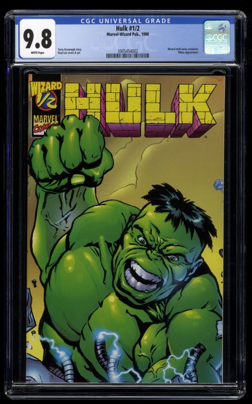 Hulk (1999) #1/2 CGC NM/M 9.8 White Pages