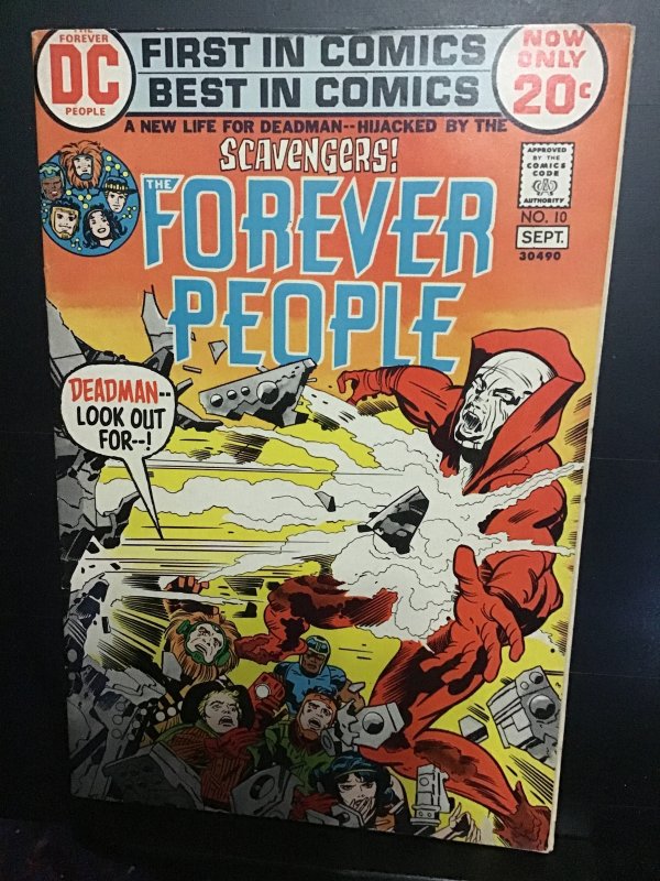 The Forever People #10 (1972). High-grade Jack Kirby Deadman key! VF Boca CERT!