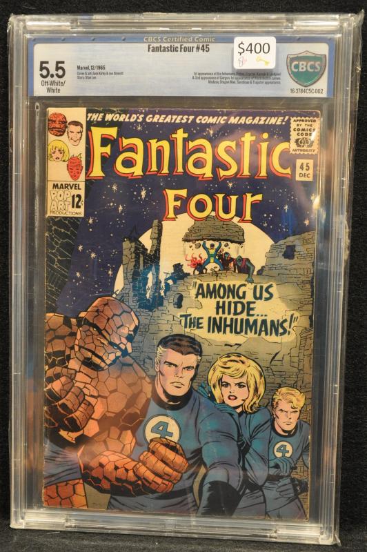 Fantastic Four #45 CBCS 5.5 - KEY 1st Inhumans