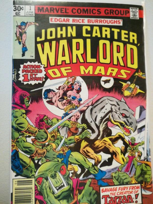 John Carter Warlord Of Mars July 1977 Marvel Comics #1 grade 7.0 fine condition