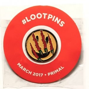 PRIMAL LOOTPIN | CLAW SCRATCHED SMILEY FACE  | LOOTCRATE 2017 | NIB