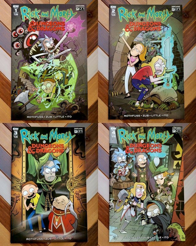 RICK & MORTY vs DUNGEONS & DRAGONS #1-4, Set of 4 (ONI Press/IDW 2021) NM/unread 