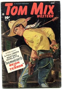 Tom Mix Western #18 1949- Norman Saunders- Golden Age Fawcett VG-