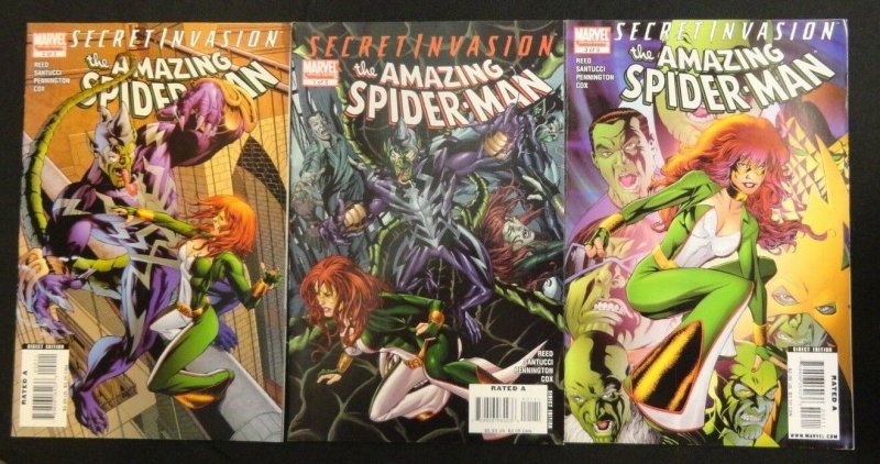 The Amazing Spider-Man Secret Invasion 1 2 3 #1-3 Full Limited Series Lot of 3