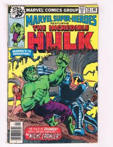 Marvel Super Heroes #78 VG/FN Marvel Comics Comic Book Hulk Jan 1979 DE36