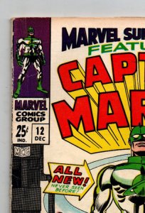 Marvel Super-Heroes #12 - 1st appearance Captain Marvel - KEY - 1967 - (-FN)