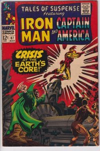 TALES OF SUSPENSE #87 (Mar 1967) Sharp VGF 5.0, slight yellowing to white paper.