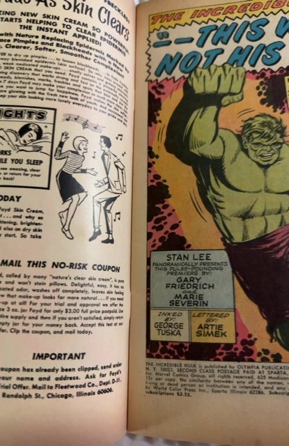 The Incredible Hulk #102 (1968)Asguard/the enchantress Fn/Vf