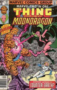 Marvel Two-In-One #62 VF ; Marvel | the Thing Moondragon
