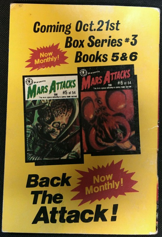 POCKET COMICS PRESENTS MARS ATTACKS MINI COMICS #4 OF 54 VG-F 1988