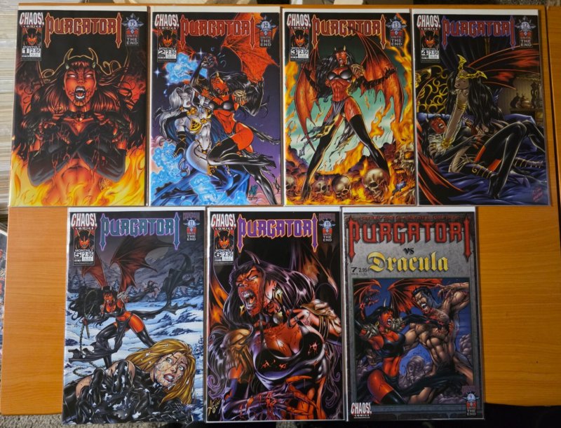 Purgatori 1-7 Complete Set Run! ~ NEAR MINT NM ~ 1998 Chaos Comics
