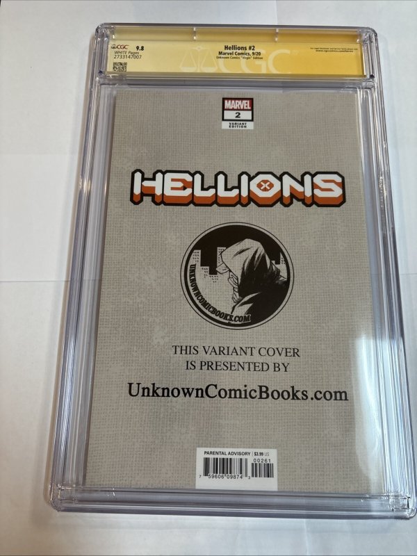Hellion (2020) # 2 (CGC 9.8 SS) Signed Jay Anacleto * Unknown Comics Virgin