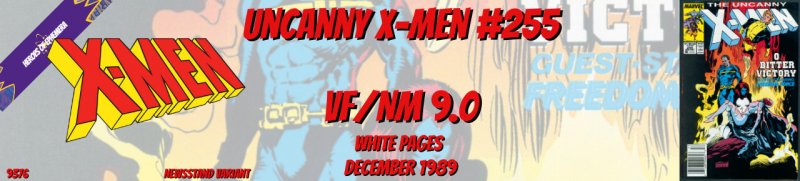 Uncanny X-Men 255 VF/NM 9.0 Newsstand Marvel 1989