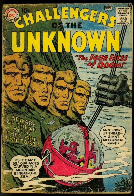 CHALLENGERS OF THE UNKNOWN #10 HERO TEAM-UP SERIES '59 FR/G