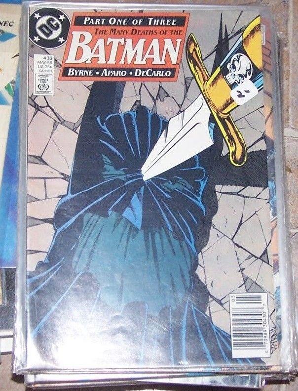 Batman #433 1989, DC many deaths of batman john byrne 