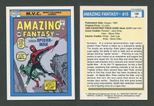 1990 Marvel Comics Card  #126 (Amazing Fantasy #15 Cover) / NM_MT