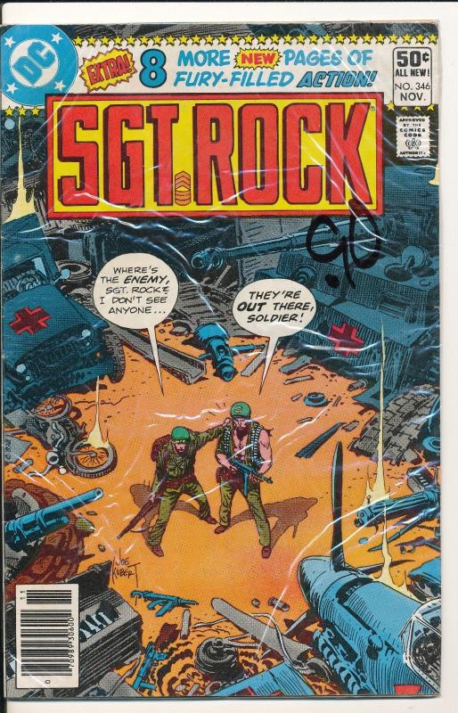 DC Comics: Sgt. Rock #346 1980 FINE 6.0 (hx9)