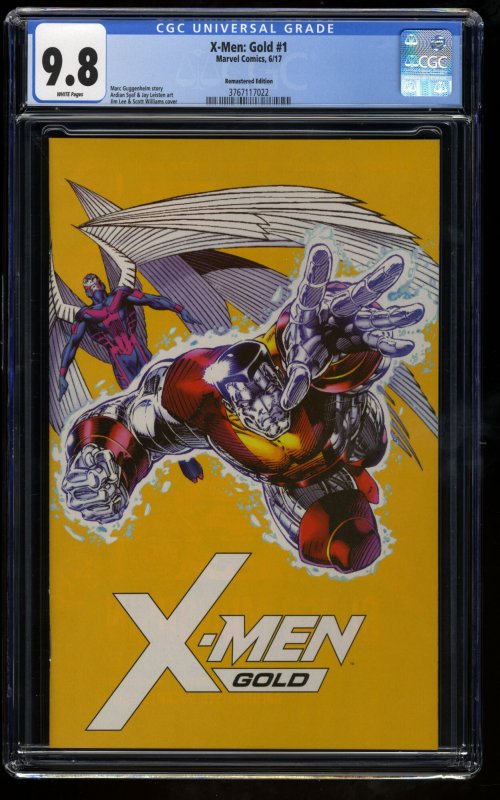 X-Men Gold #1 CGC NM/M 9.8 White Pages 1:1000 Jim Lee Remastered Variant