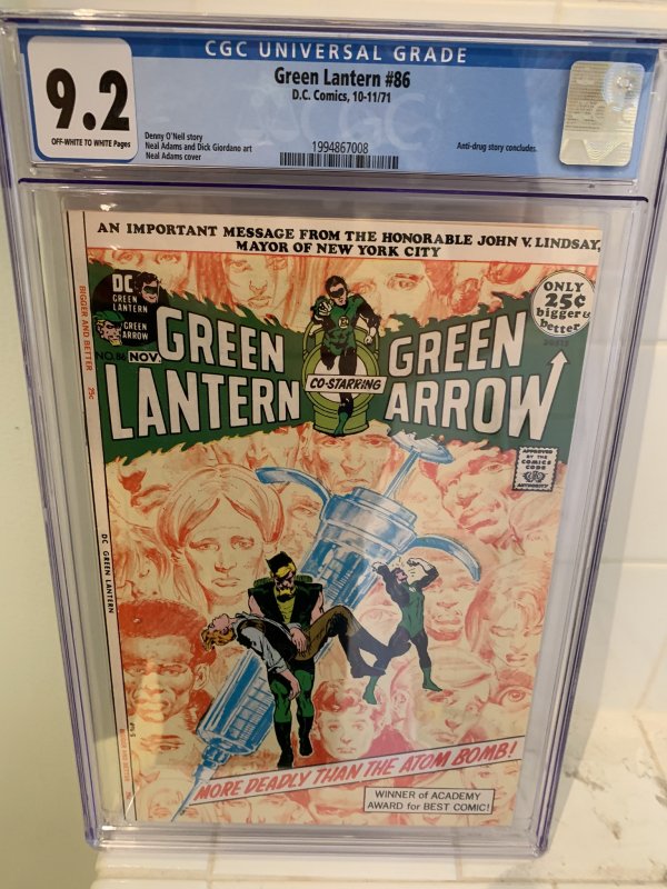 Green Lantern #86 9.2 CGC Certified