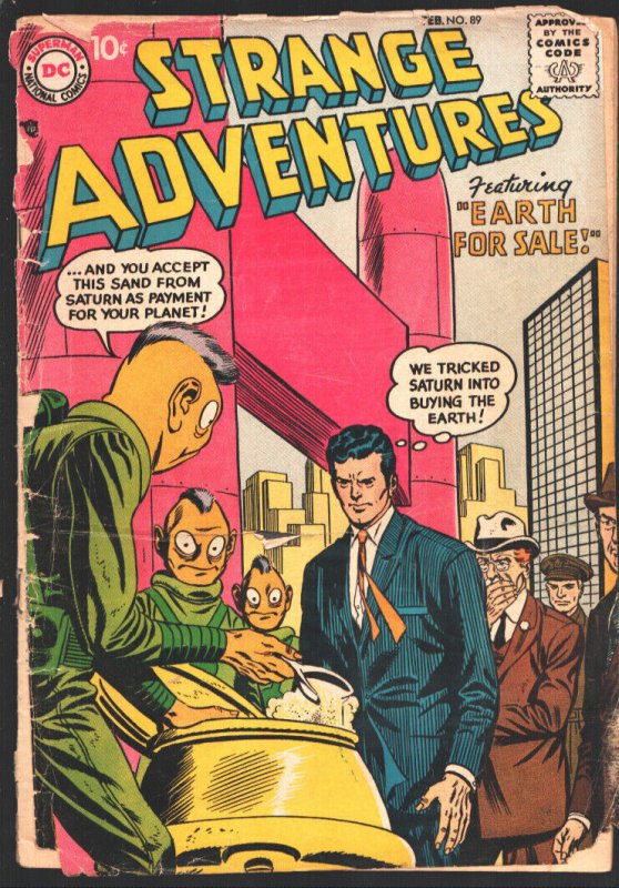 Strange Adventures #89 1958-DC-Sci-fi thrills-Covers detached-G