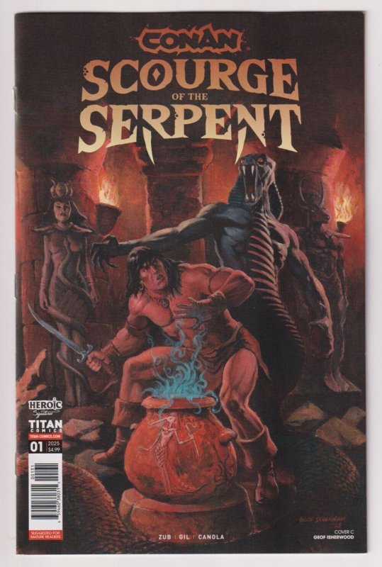 Conan Scourge Of The Serpent #1 Cvr C Isherwood (Titan, 2025) VF/NM