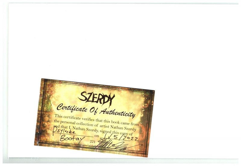 SIN EATER #1 KINCAID & SZERDY RISQUE COVER SIIGNED BY NATHAN SZERDY W/COA. NM.