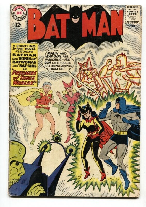 BATMAN #153 comic book 1963-BAT-GIRL COVER-DC- VG-