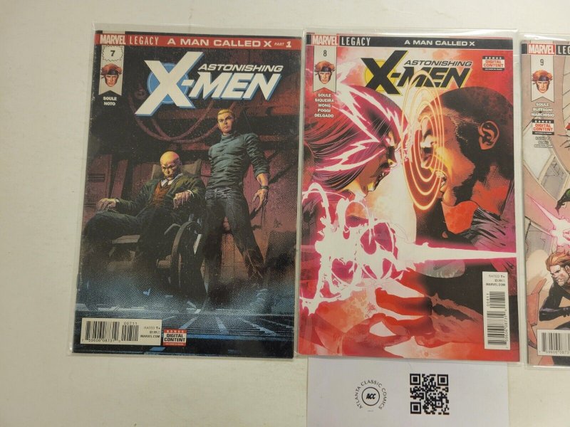 3 Astonishing X-Men Marvel Comic Books #7 8 9 42 TJ42