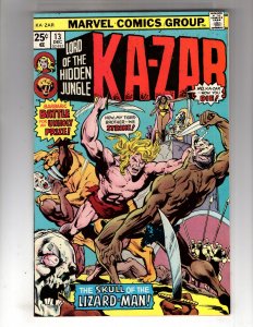 Ka-Zar #13 (1975) THE SKULL OF THE LIZARD MAN! ~Bronze MARVEL      / EC#2