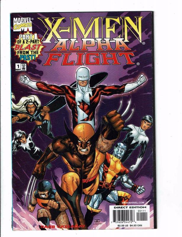 Lot Of 4 X-Men Marvel # 1 Issues Classics Alpha Odd Men Out Alpha Flight J123
